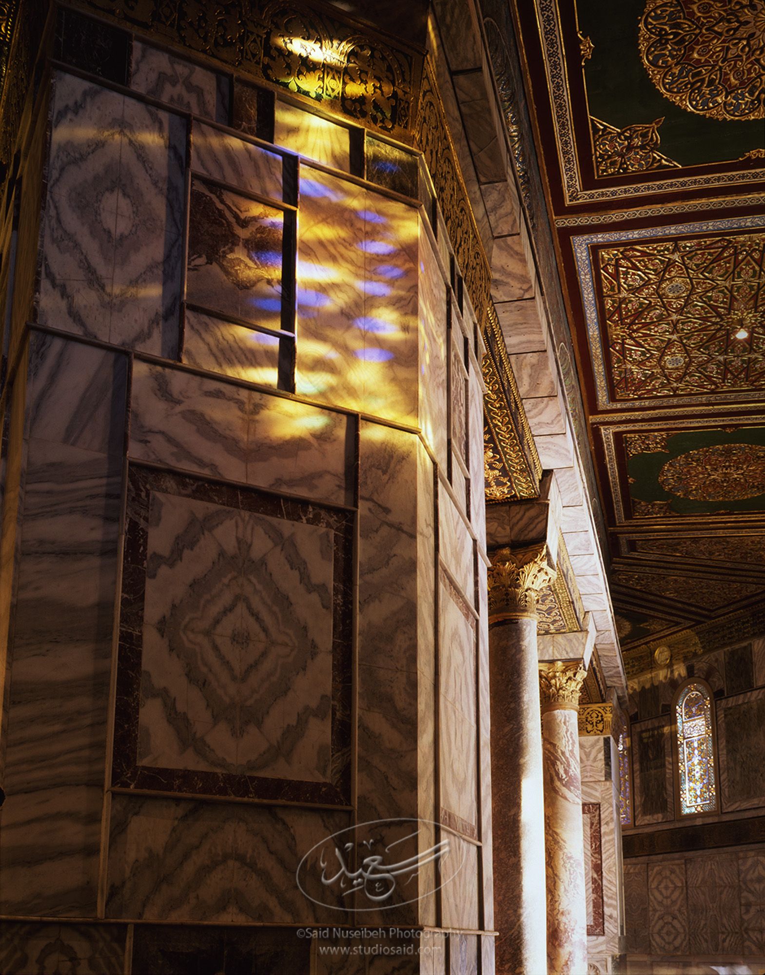 <i>Qubbat al-Sakhra</i> / Dome of the Rock. In the <i>Masjid al-Aqsa</i>, Old City Jerusalem <i>alQuds</i>.