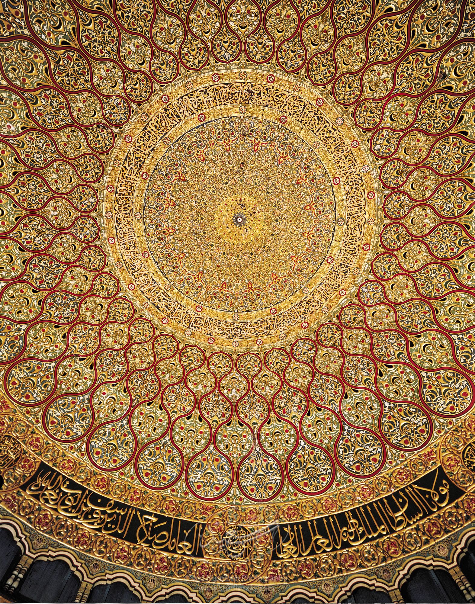 <i>Qubbat al-Sakhra</i> / Dome of the Rock. In the <i>Masjid al-Aqsa</i>, Old City Jerusalem <i>alQuds</i>.