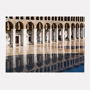 "North Riwaq Mirrored Against Shadow" Umayyad Mosque, Damascus