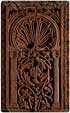 &ldquo;Horseshoe Mihrab with Central rinceaux from Pot.&rdquo; Umayyad Carved Wooden Tie Beams, from the al-Aqsa Mosque