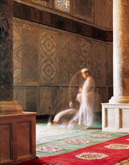 Young man in prayer