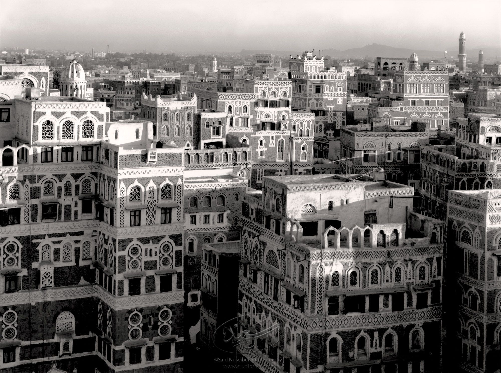 View North from <i>D&acirc;r al-Jad&icirc;d.</i>  Old City, Sana'a