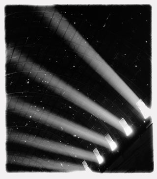 Urban Constellations #2. 2002/2005, toned silver print, signed recto, photographer's stamp verso, #3, 10.5"x9.125"